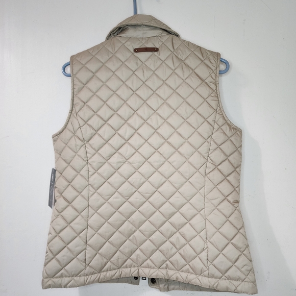 Ralph Lauren Women’s Crest Logo Shell Diamond Quilted Vest Birch Size Small NWT - Picture 2 of 12